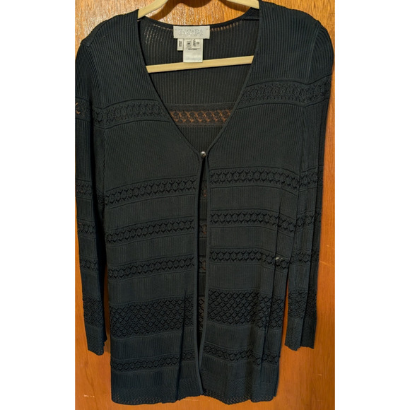 Escada Margaretha Ley Long Cardigan One Button closure EU 38 US 8 Rayon EUC - Picture 1 of 6